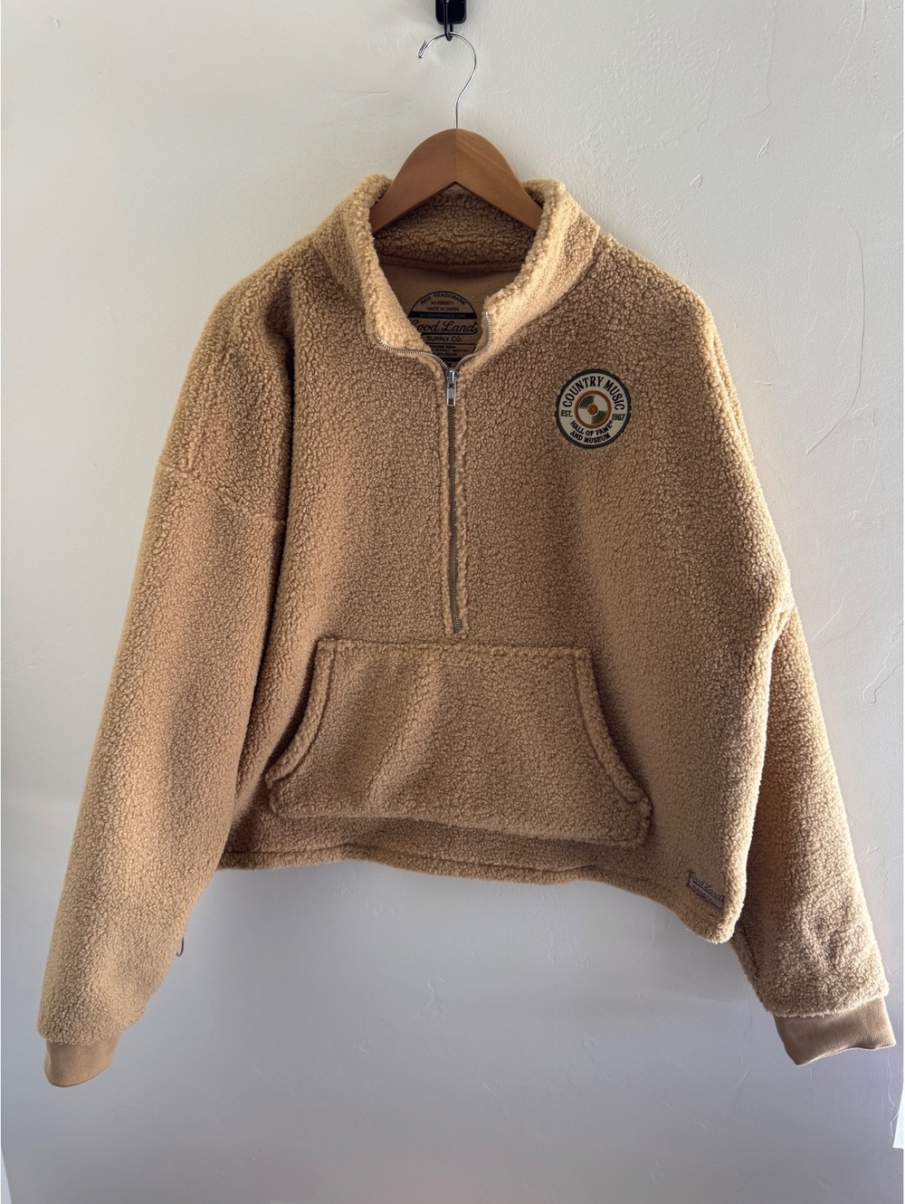 Country Music Hall of Fame Nashville Sherpa Fleece Pullover XL NWT